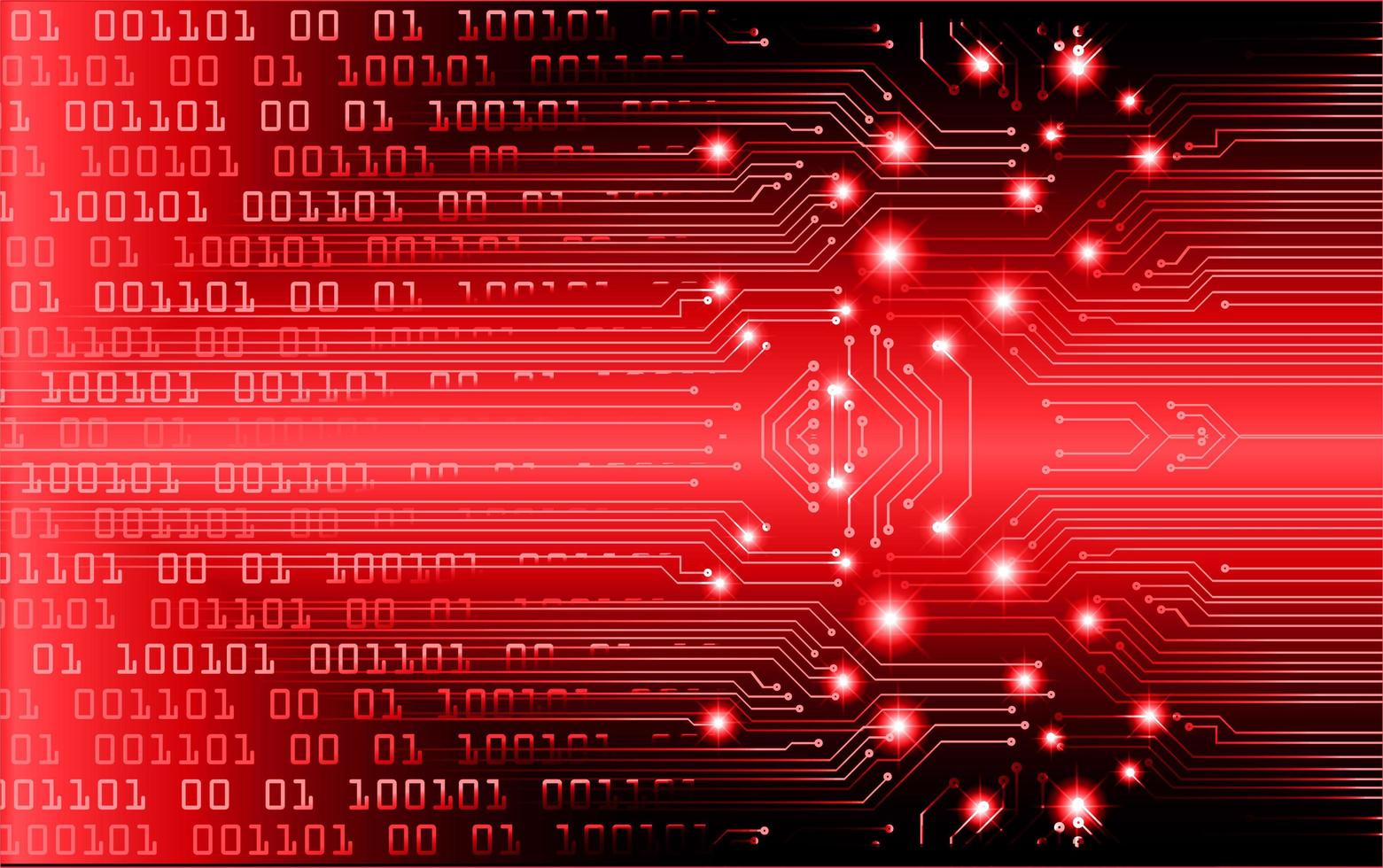 Red cyber circuit future technology concept background vector