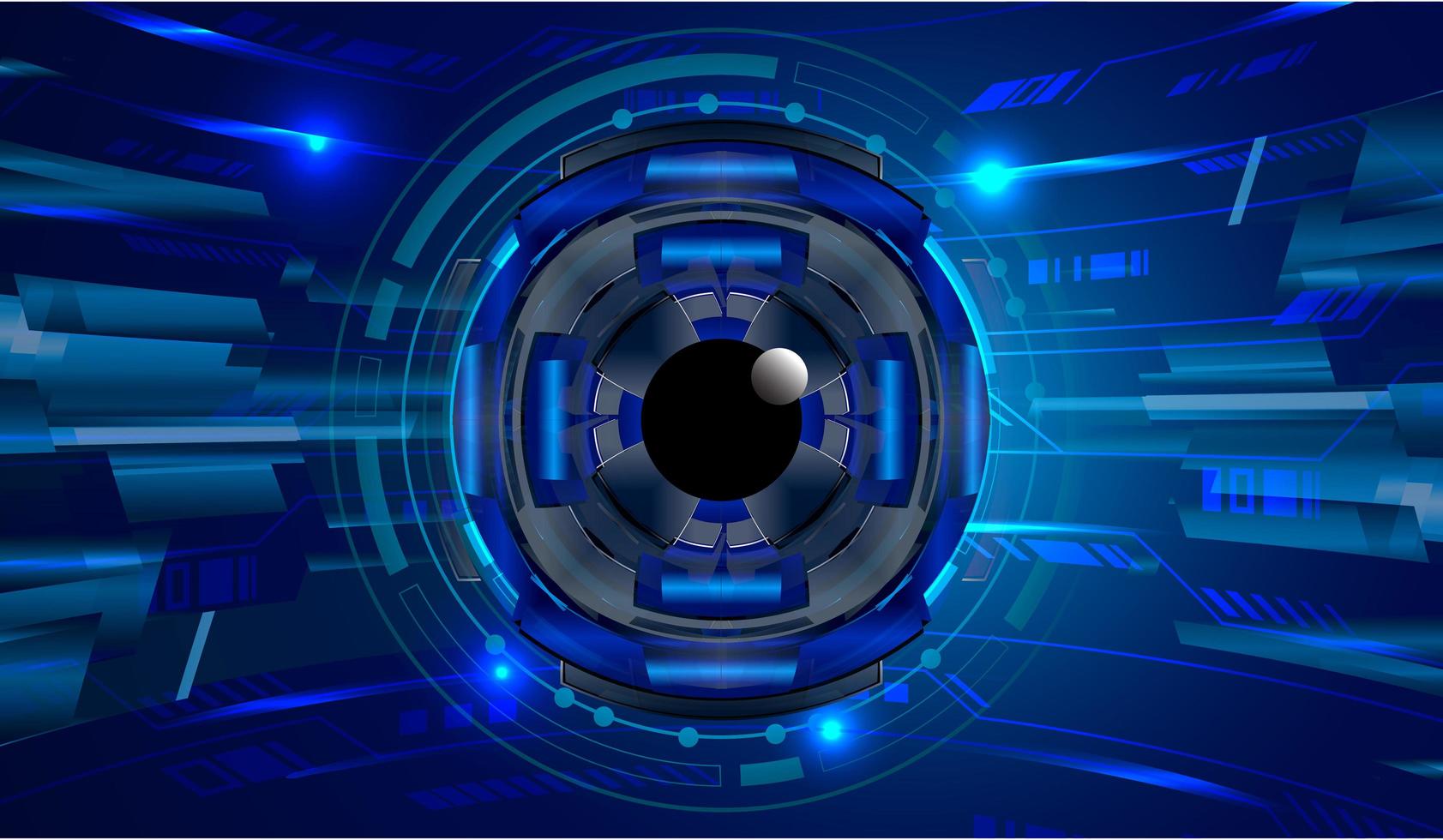 Blue eye circuit technology concept background vector