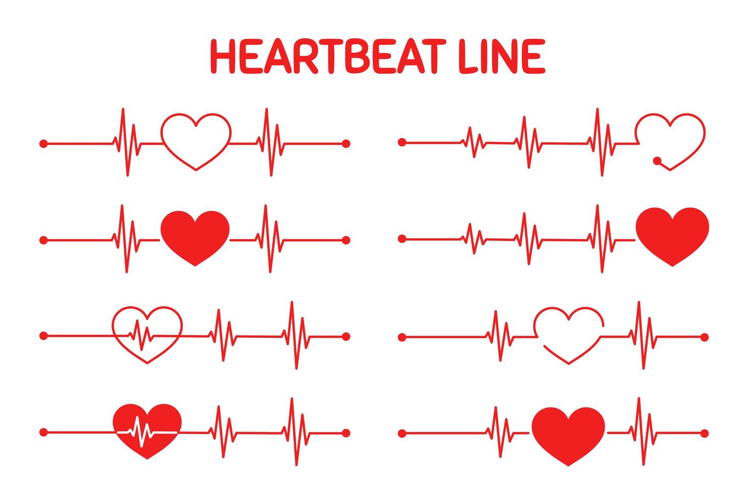 Red heart rate graph When exercising vector