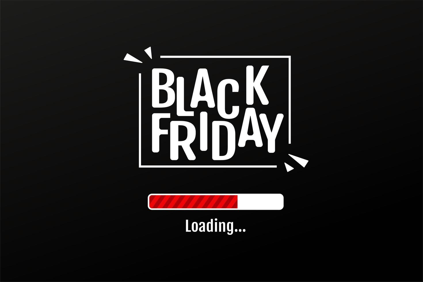 The download bar counts the days of the Black Friday sale promotion vector