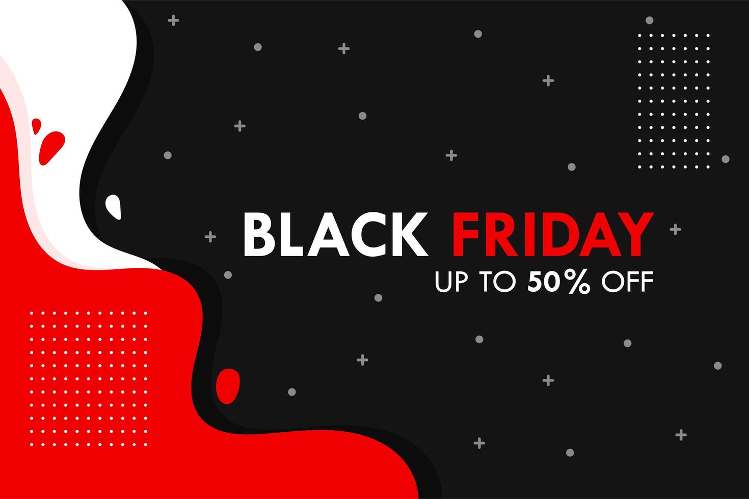 White and red liquid black friday background vector