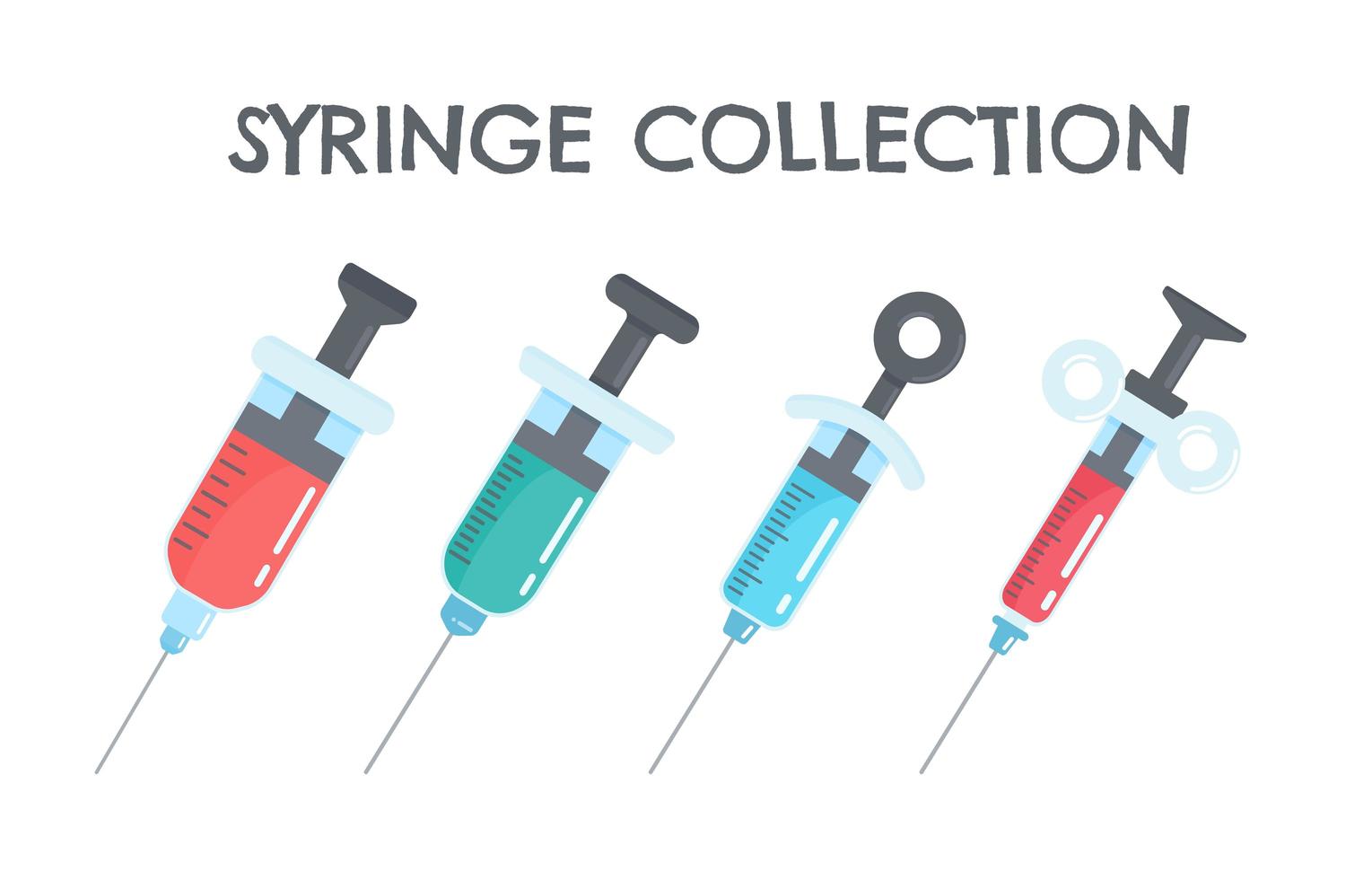 Set of syringes containing vaccines against virus vector