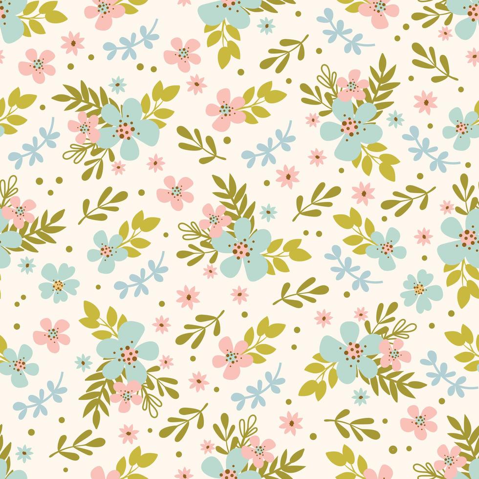 Hand Drawn Floral Seamless Pattern 1340410 Vector Art At Vecteezy