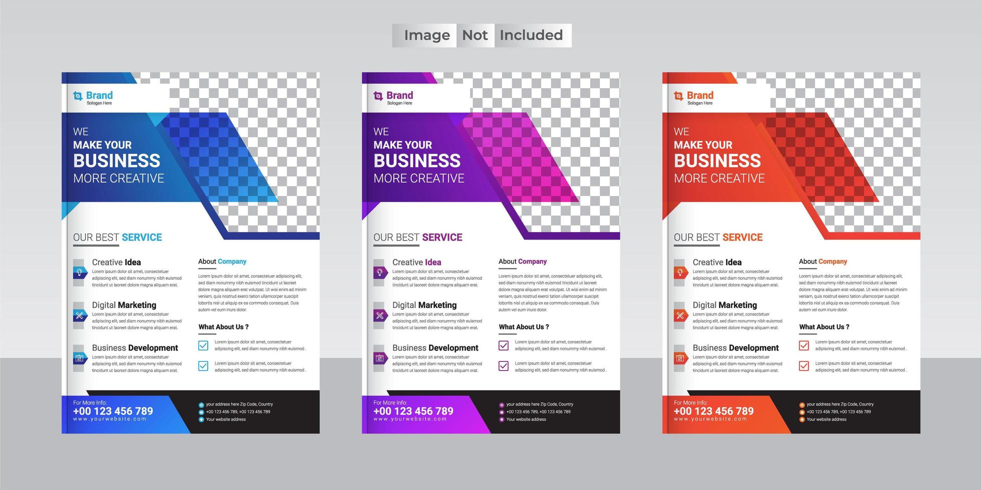 Modern corporate business flyer layouts vector