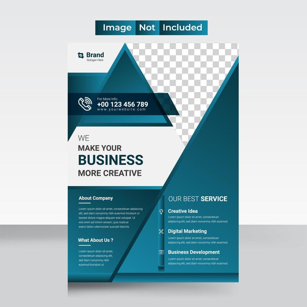 Corporate flyer layout template vector