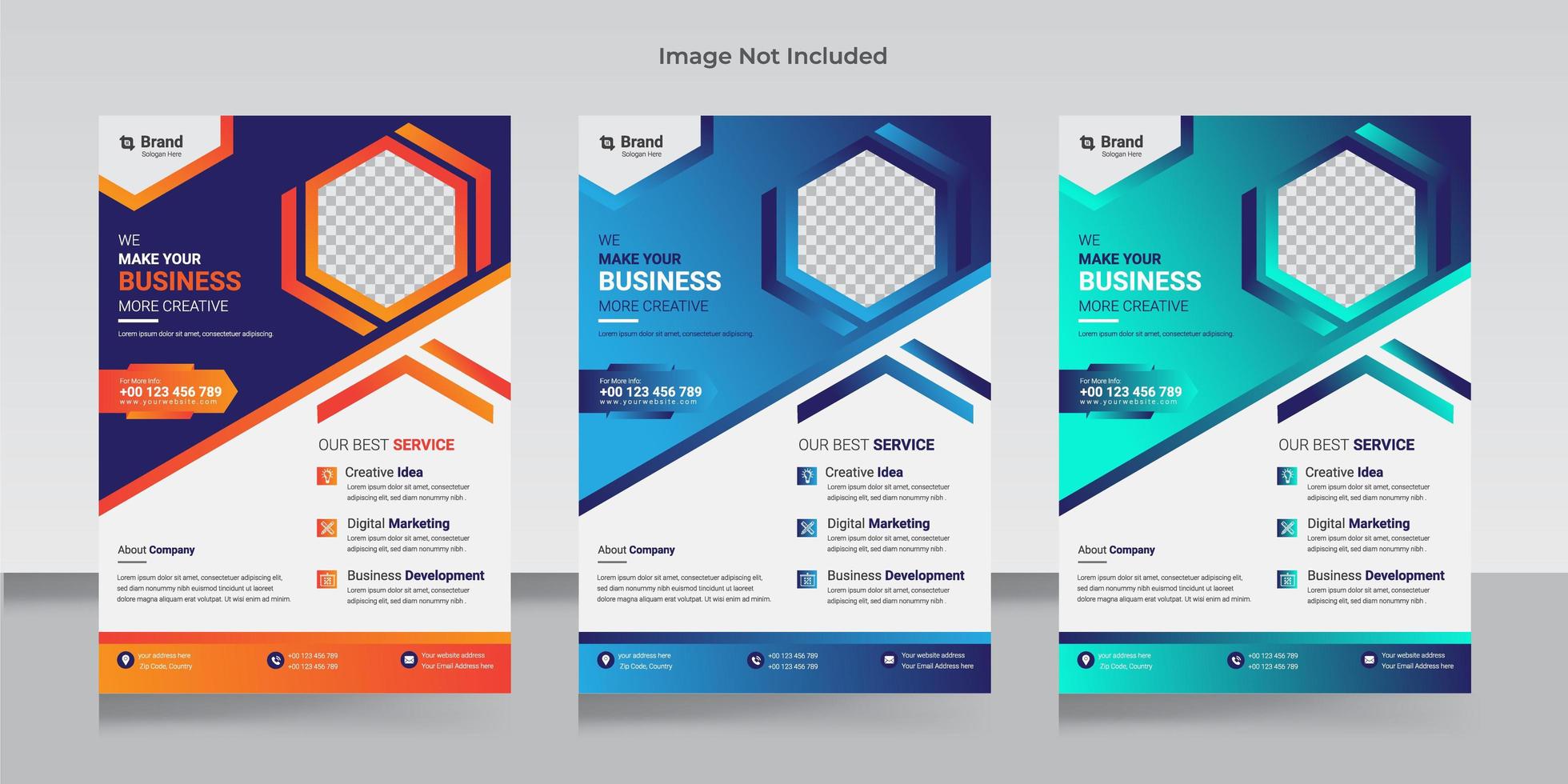 Flyer Template Layout Design vector