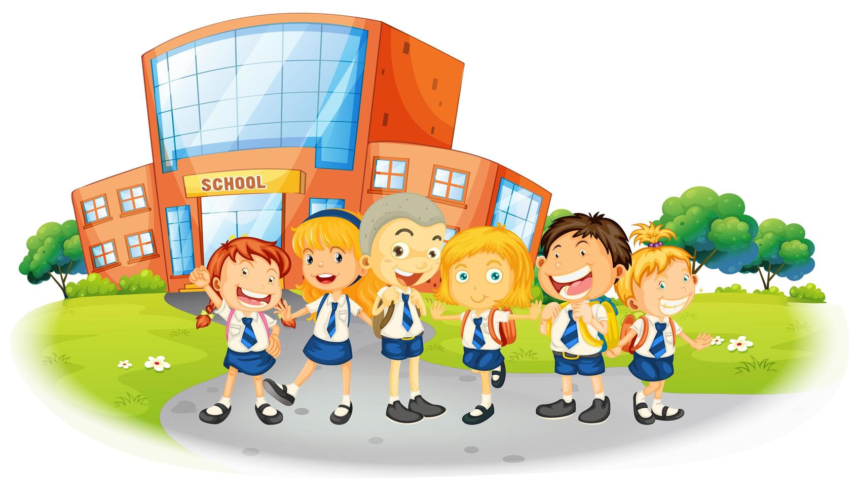 children school vector