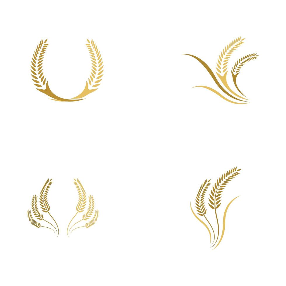 Wheat logo images set vector