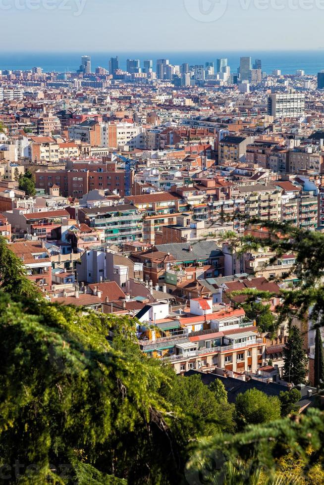 paisaje de la ciudad de barcelona, españa foto