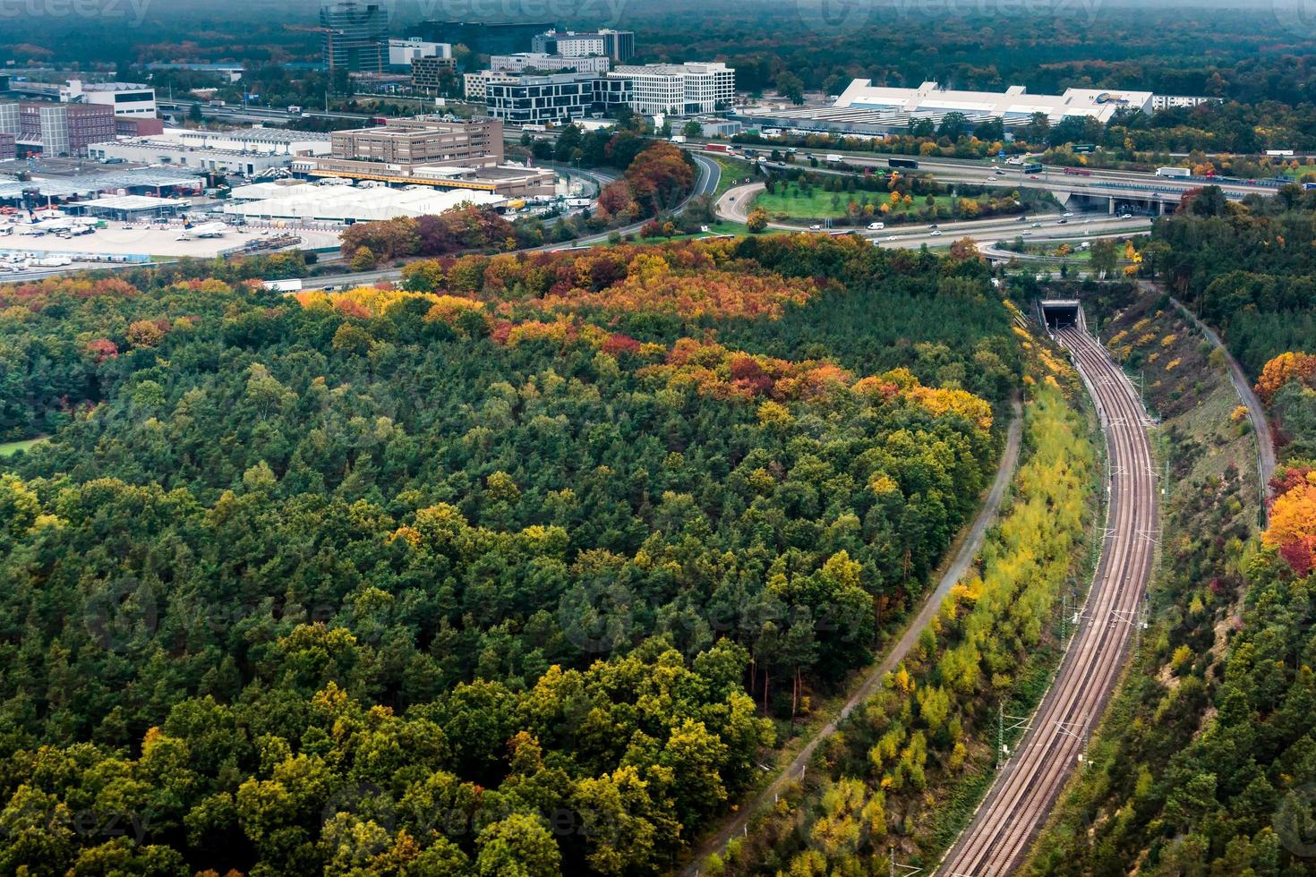 vista aérea de frankfurt foto