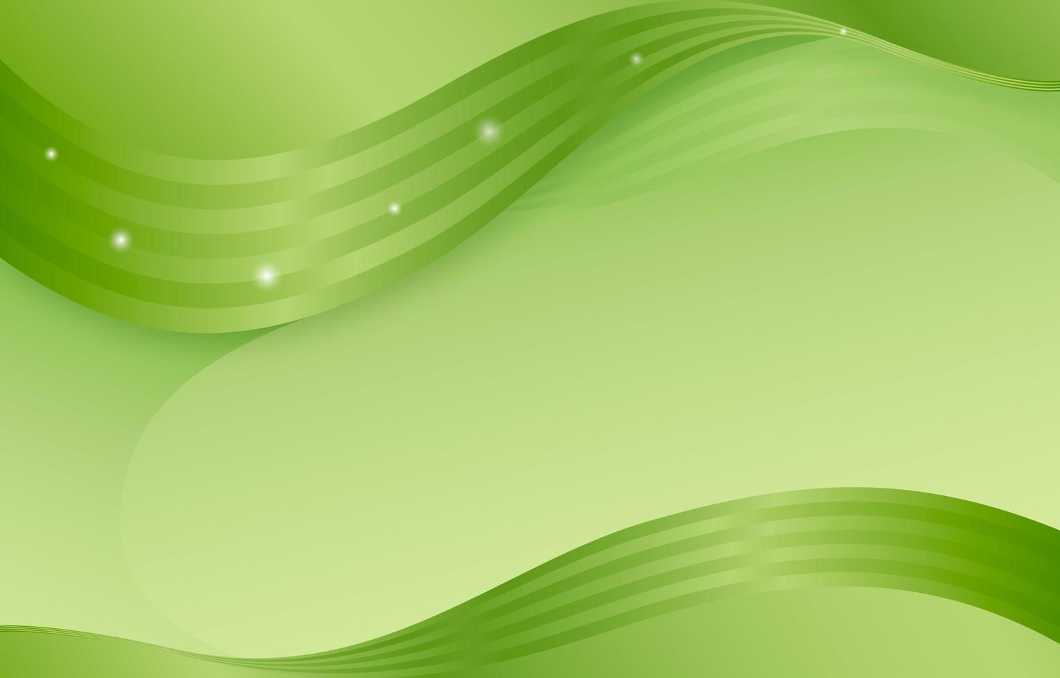 Green Gradient Wave Background vector