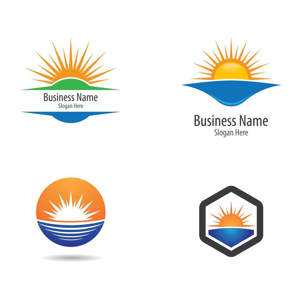 Sunset logo images vector