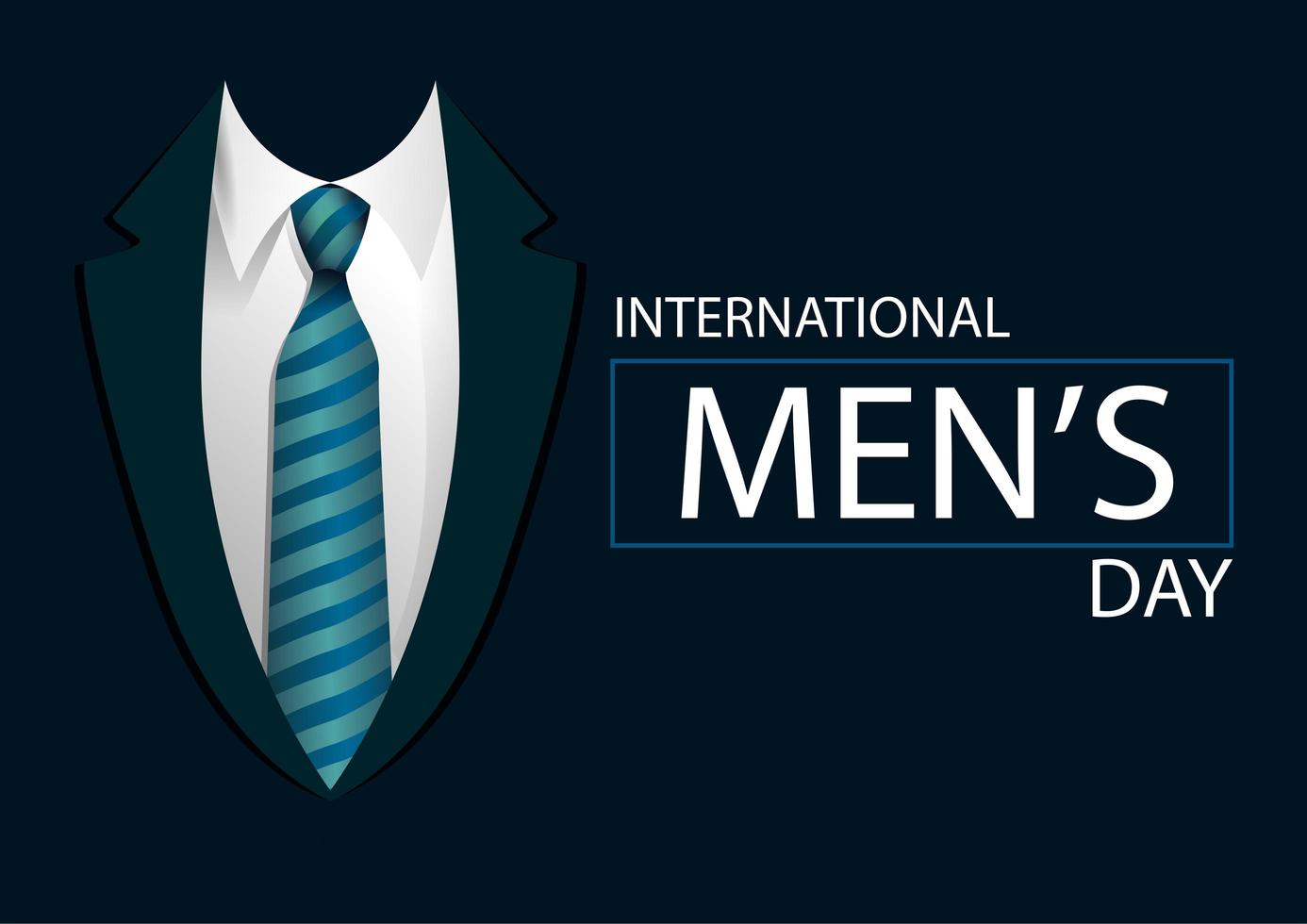 banner del día del hombre con hombre en corbata vector