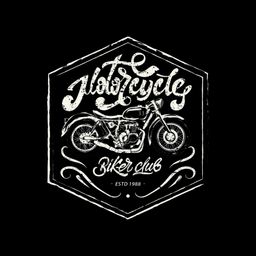 diseño de impresión de motocicleta vector