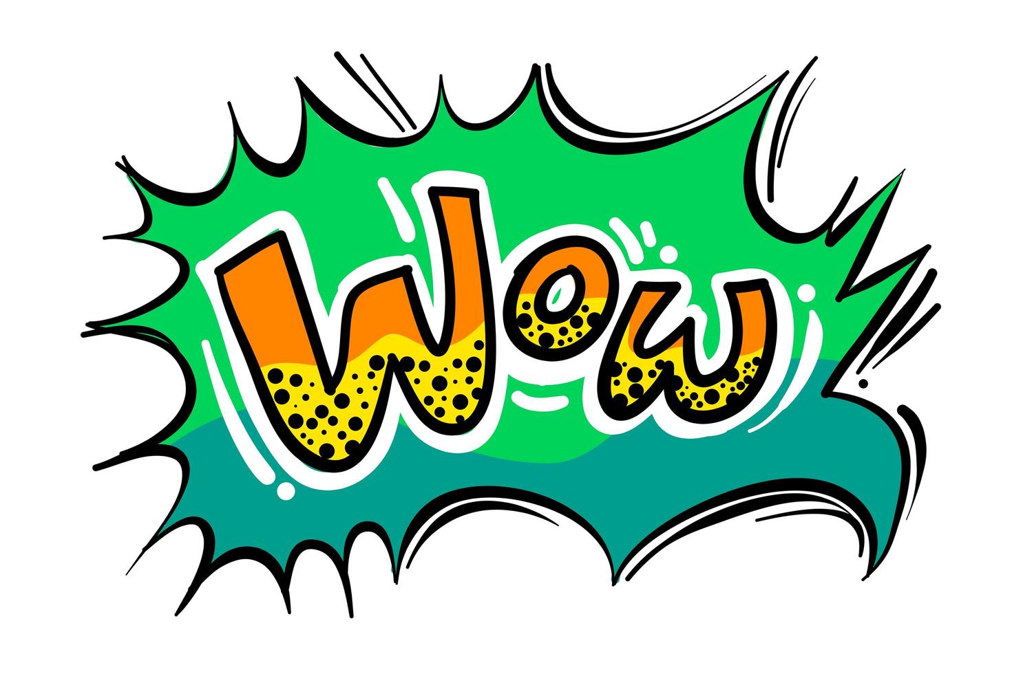 Wow  word design vector