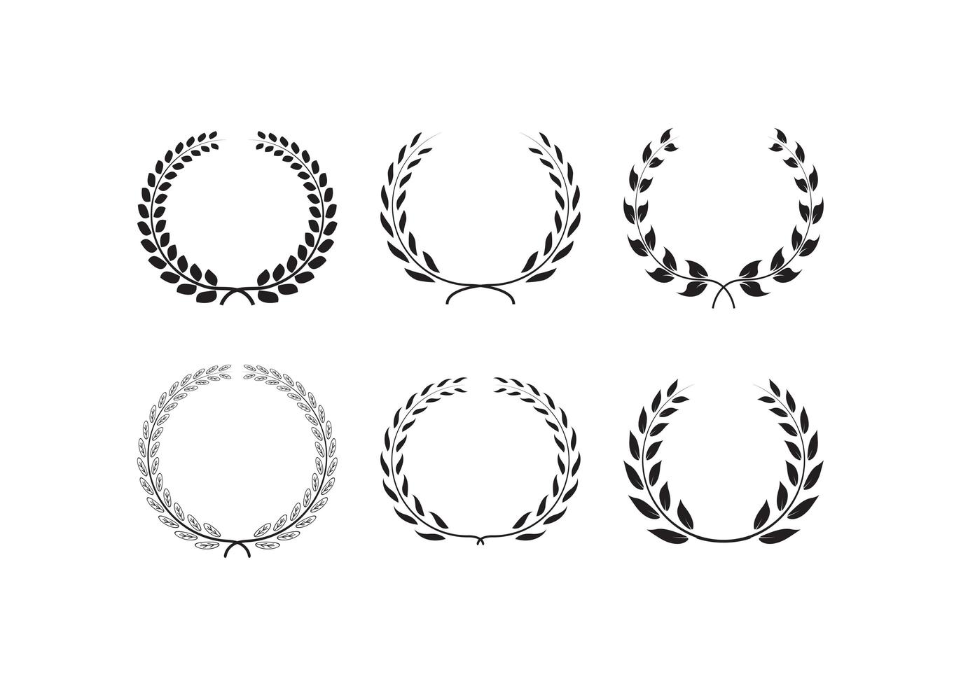 Laurel wreath graphic design template vector illustration