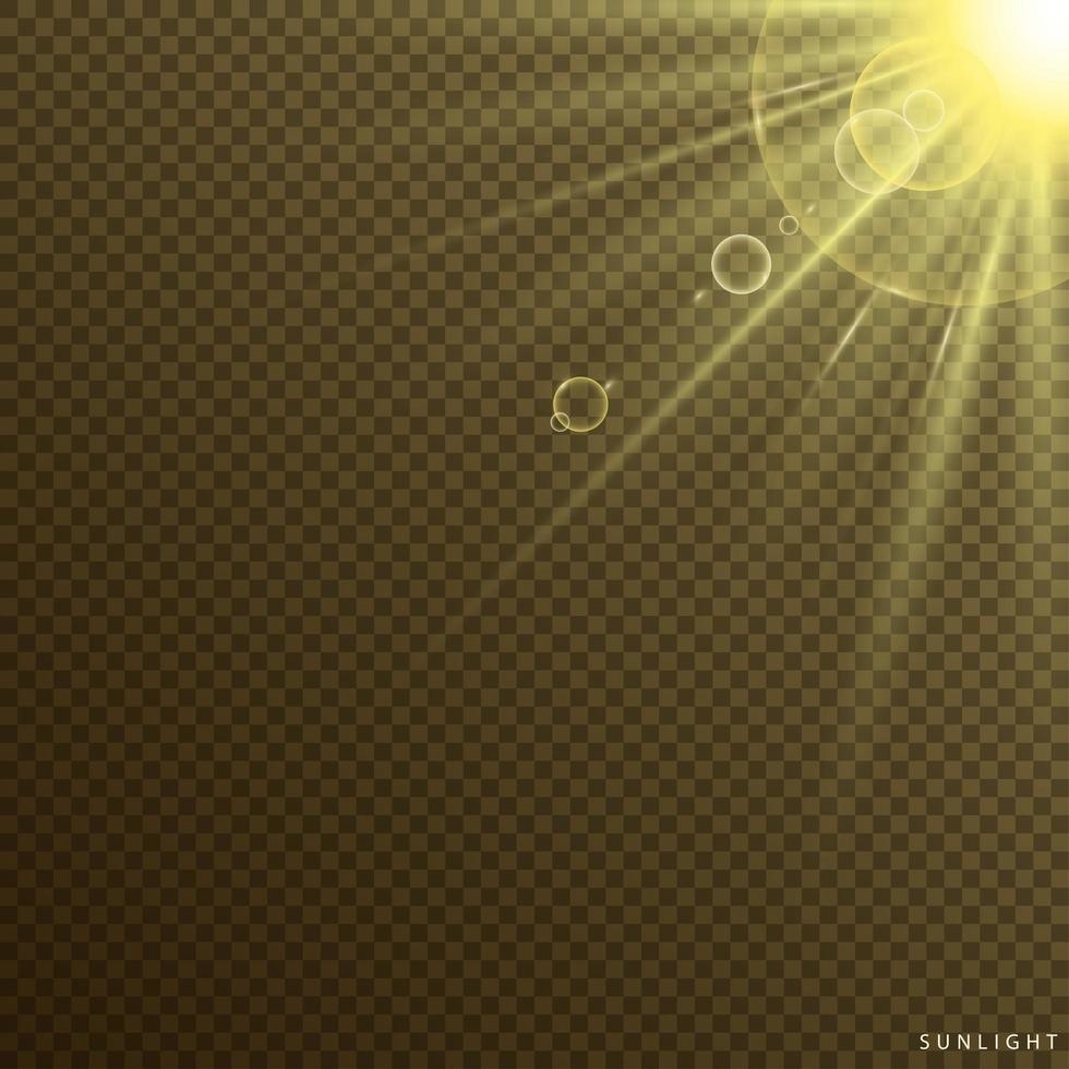 Transparent Sun Flash with Spotlight vector