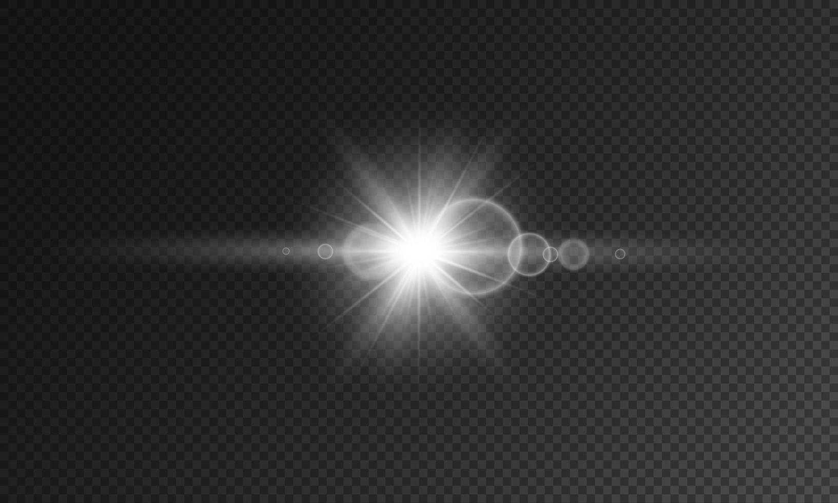 Transparent Flash with Spotlight and Lens vector