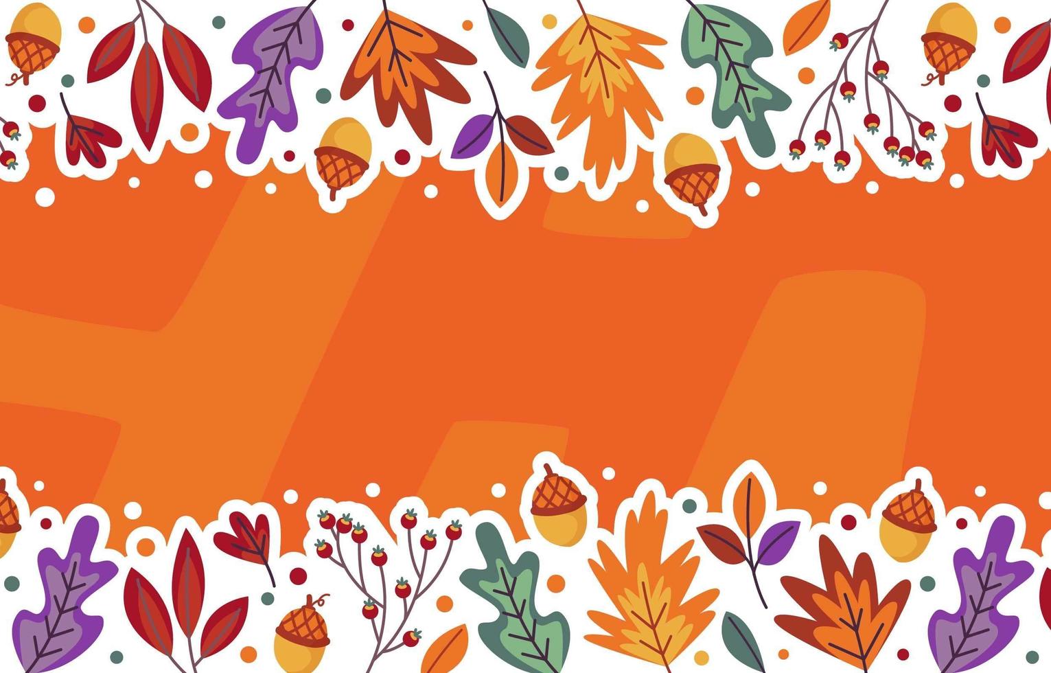 fondo floral de hoja de otoño vector