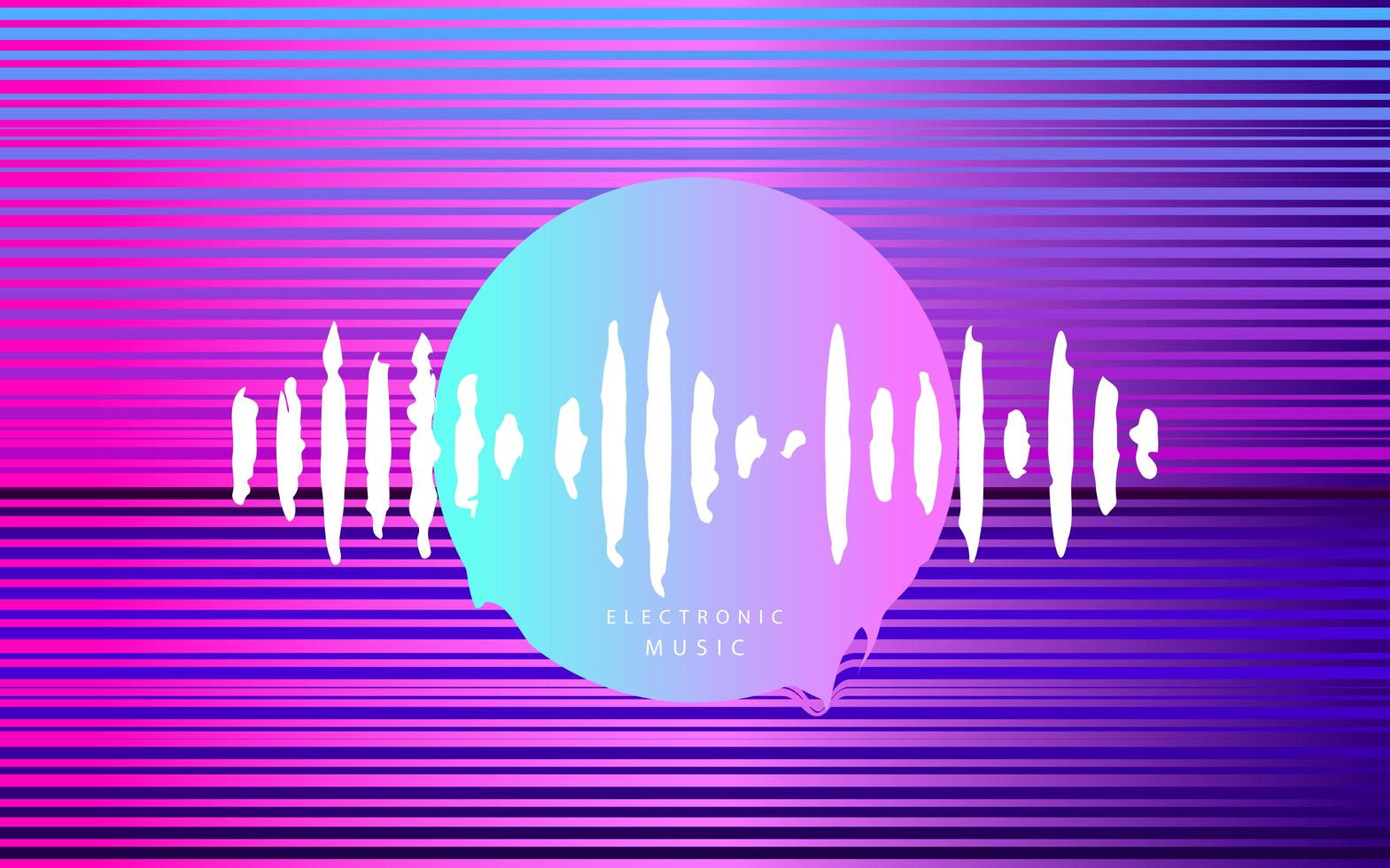 Cyberpunk Electronic Circle Music Wave vector