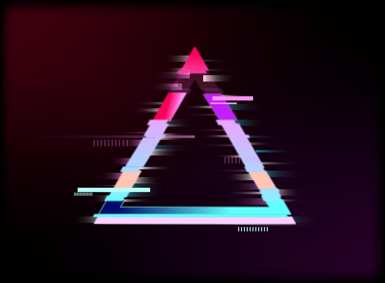 Triangle Detail in Glitch Effect vector