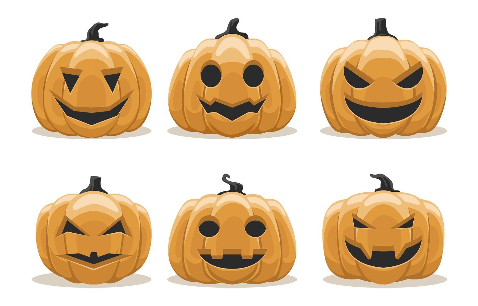 colección de personajes de jack o lantern vector