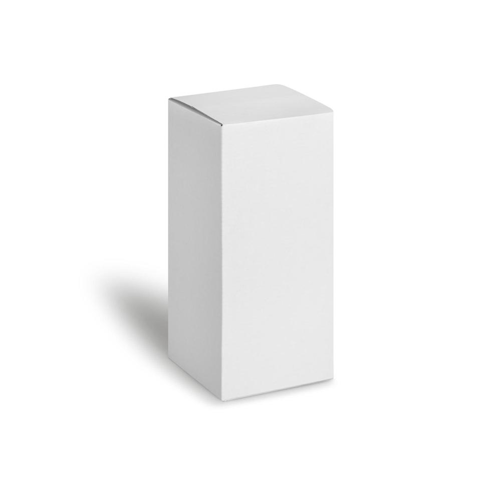 White box  isolated on white background  photo