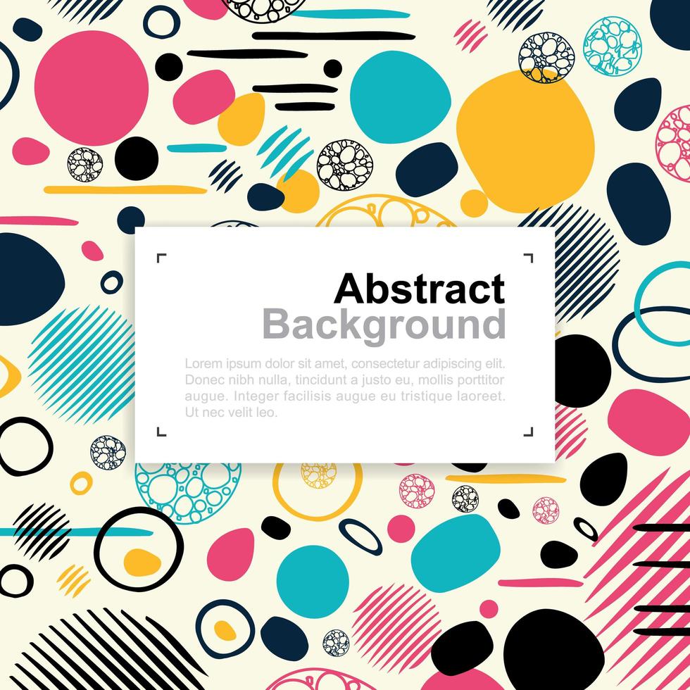 Abstract circle and line colorful pattern design vector