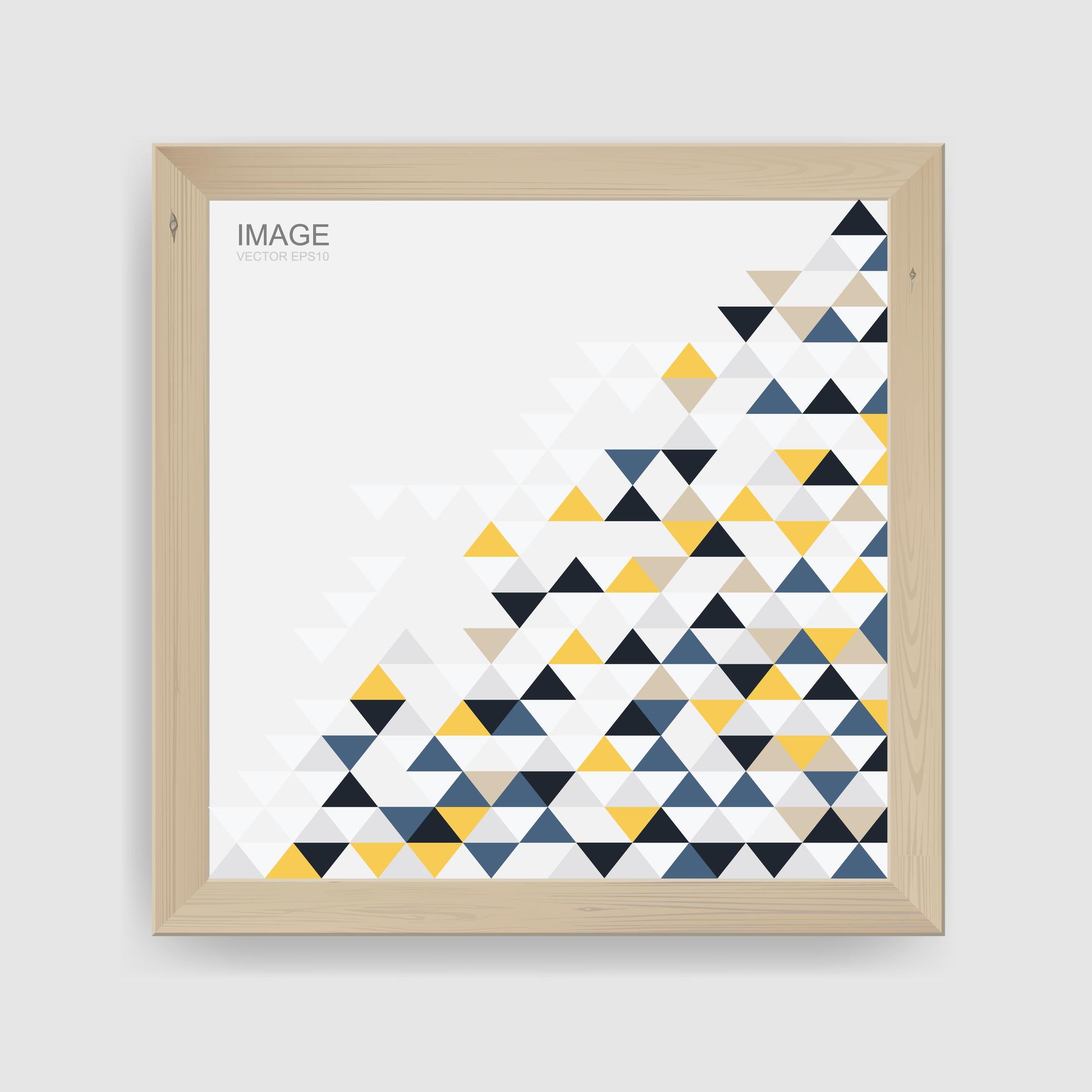 Wooden frame with geometric triangle pattern 1343821 Vector Art at Vecteezy