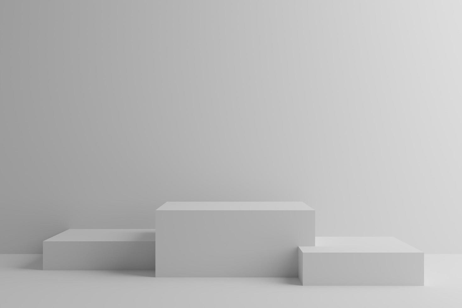 pedestal blanco sobre fondo blanco foto
