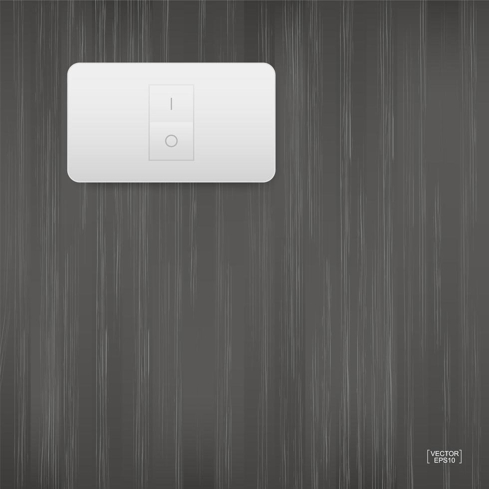 Light switch on wood wall vector