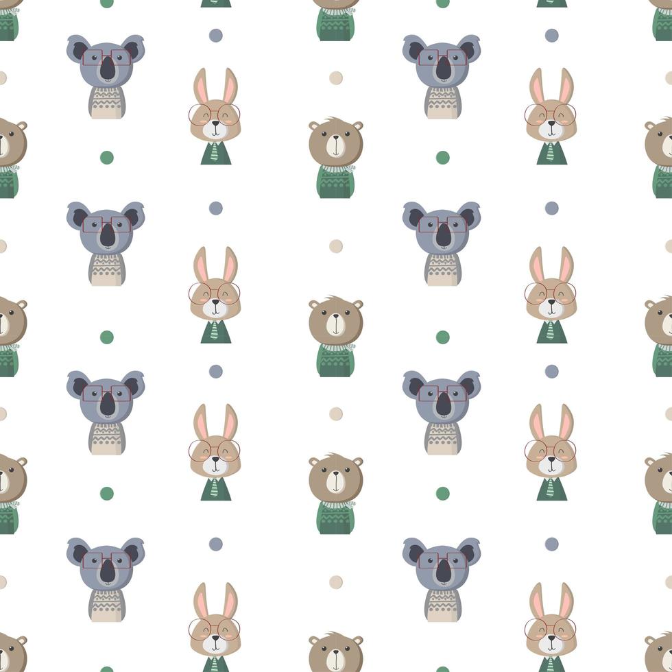 Seamless pattern with cute vector