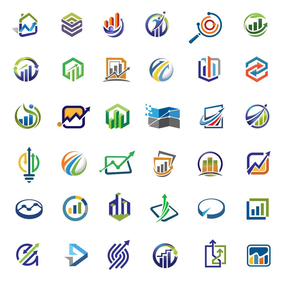 Business finance and marketing icon collection vector