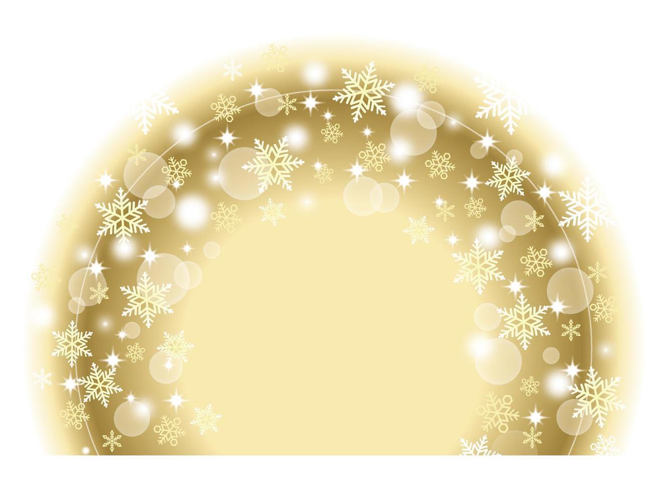 Semicircle snowflakes winter design vector