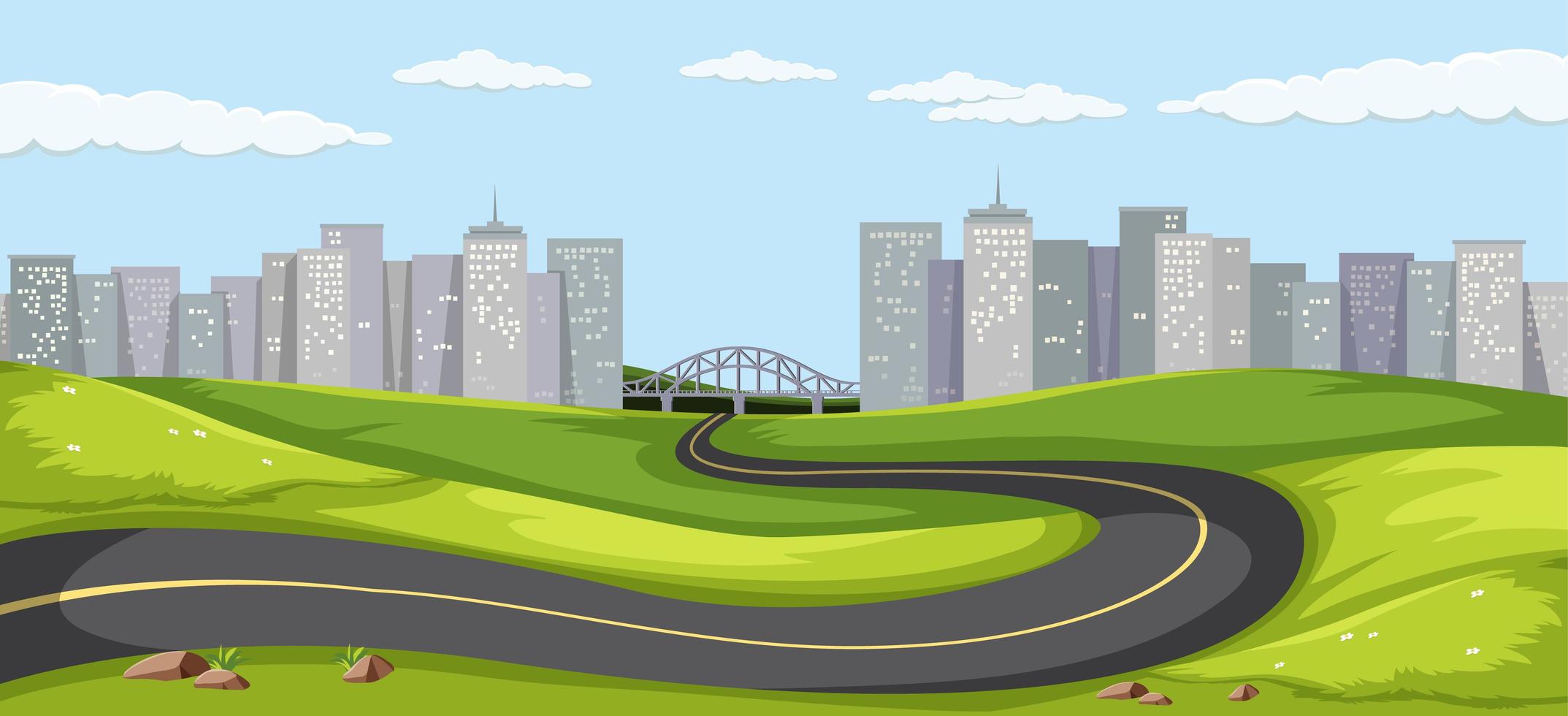 Road to the big city vector