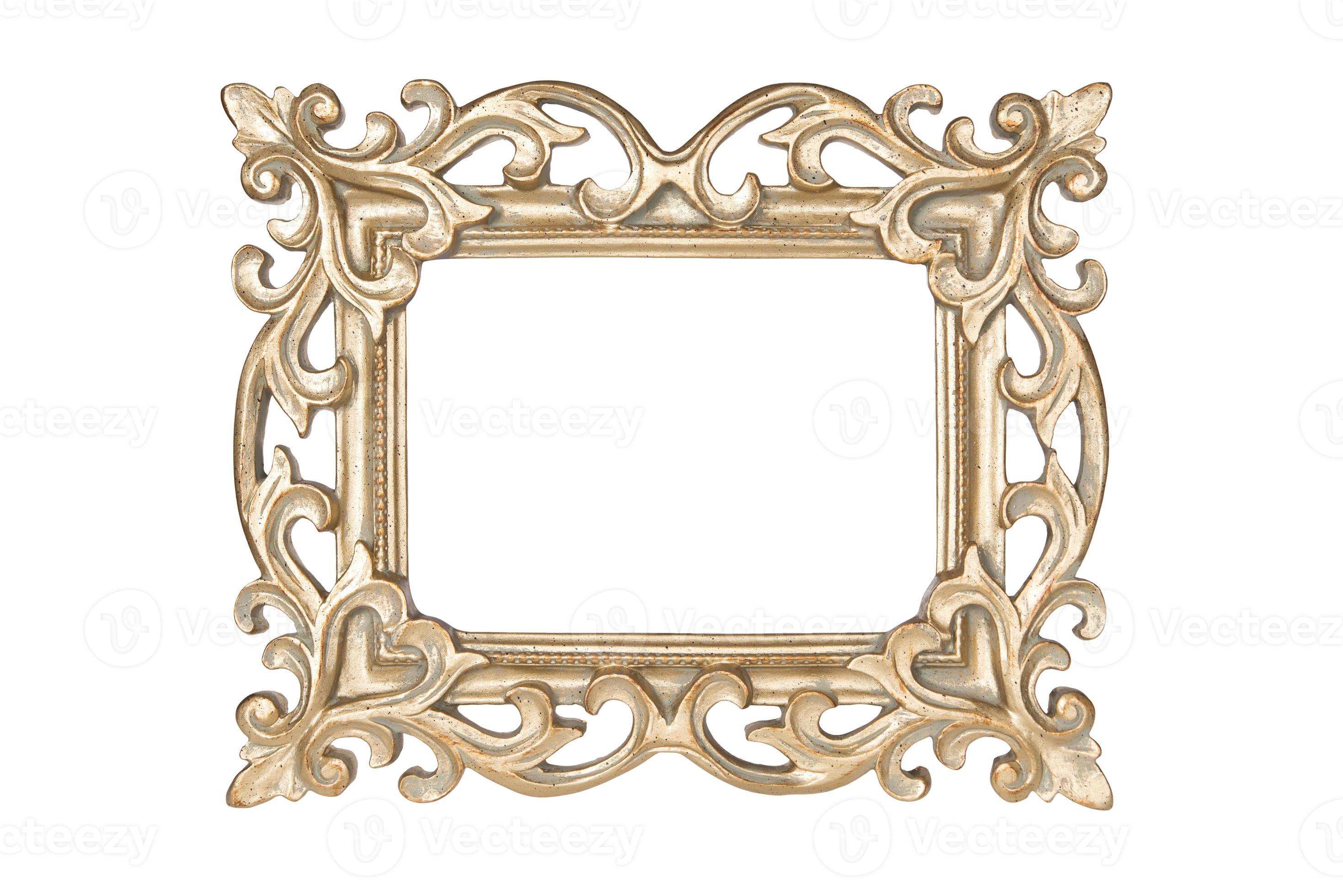 Gold carved picture frame 1345462 Stock Photo at Vecteezy