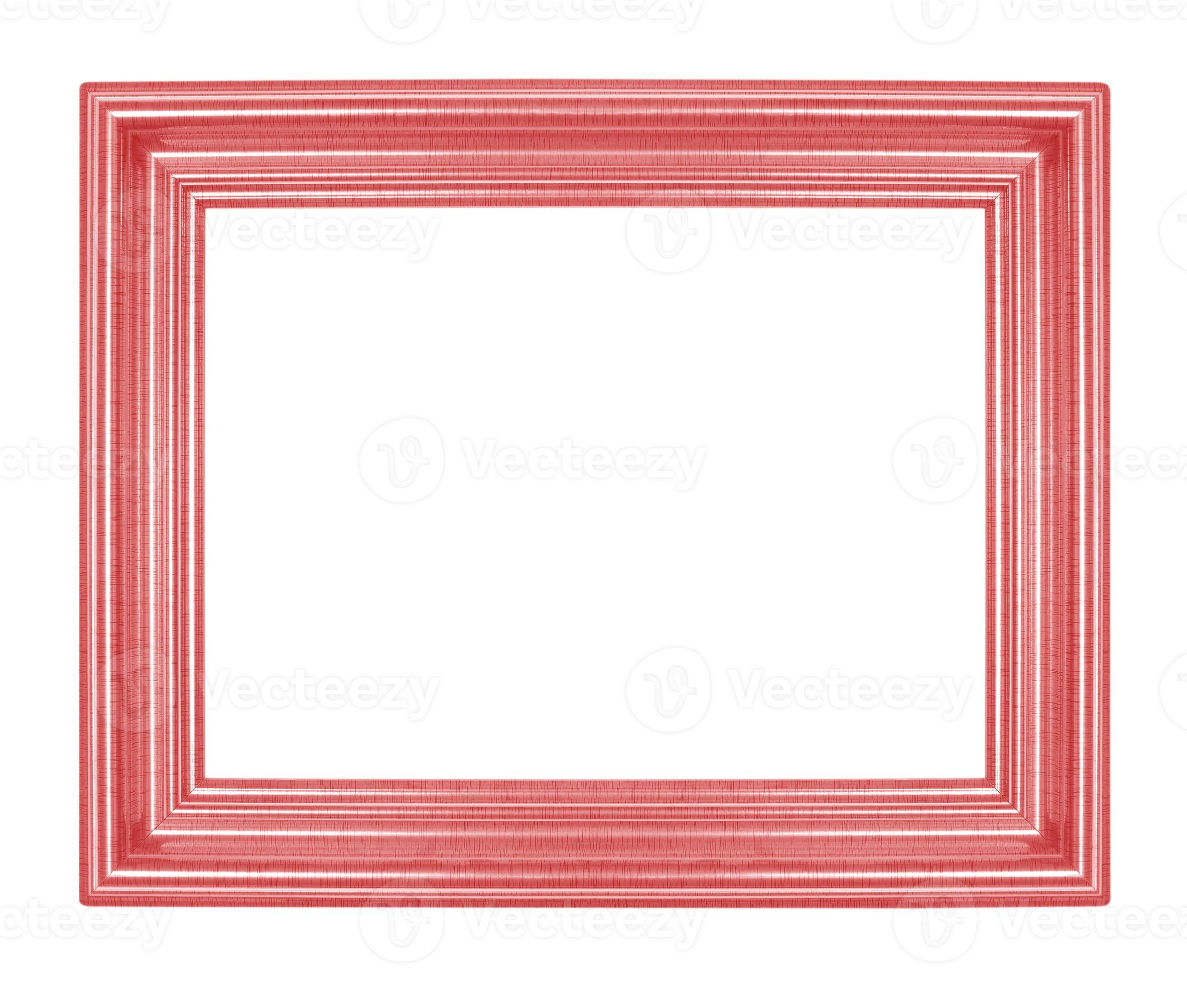 red picture frames. Isolated on white background photo