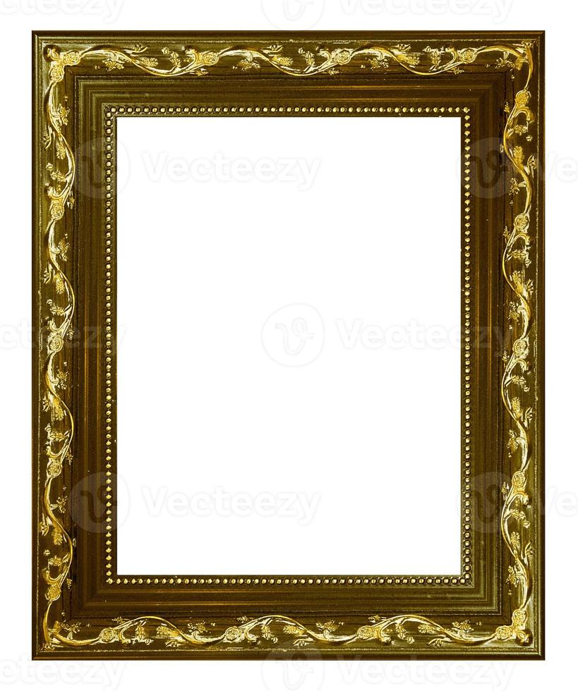 marco de oro. aislado sobre fondo blanco foto