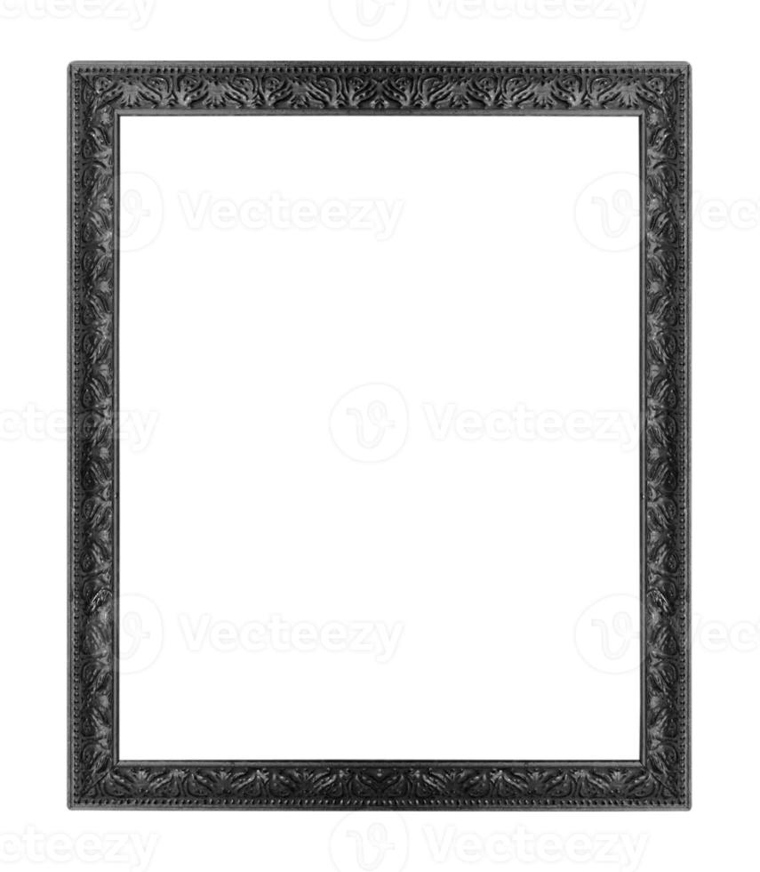 black picture frame .Isolated on white background photo