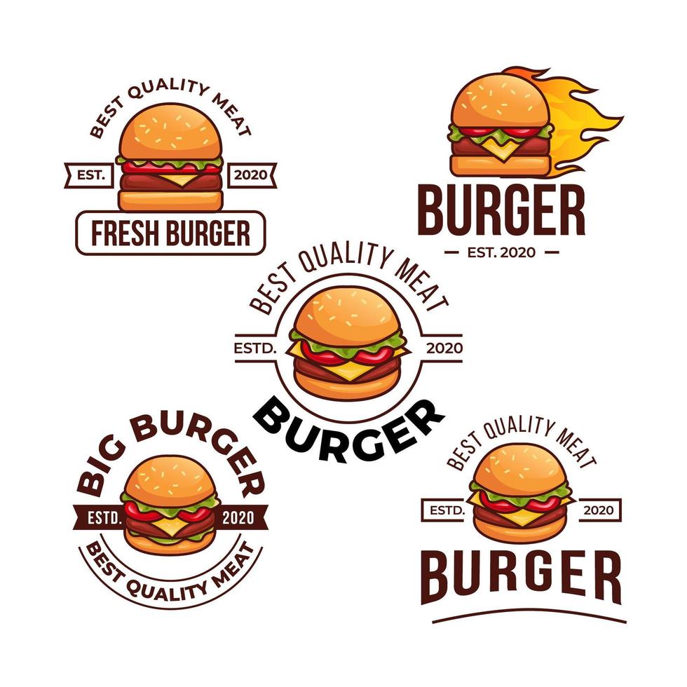 plantilla de logotipo de tienda de hamburguesas vector