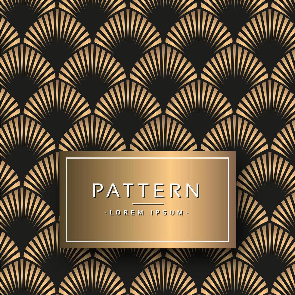 Gold and Black Art Deco Pattern vector