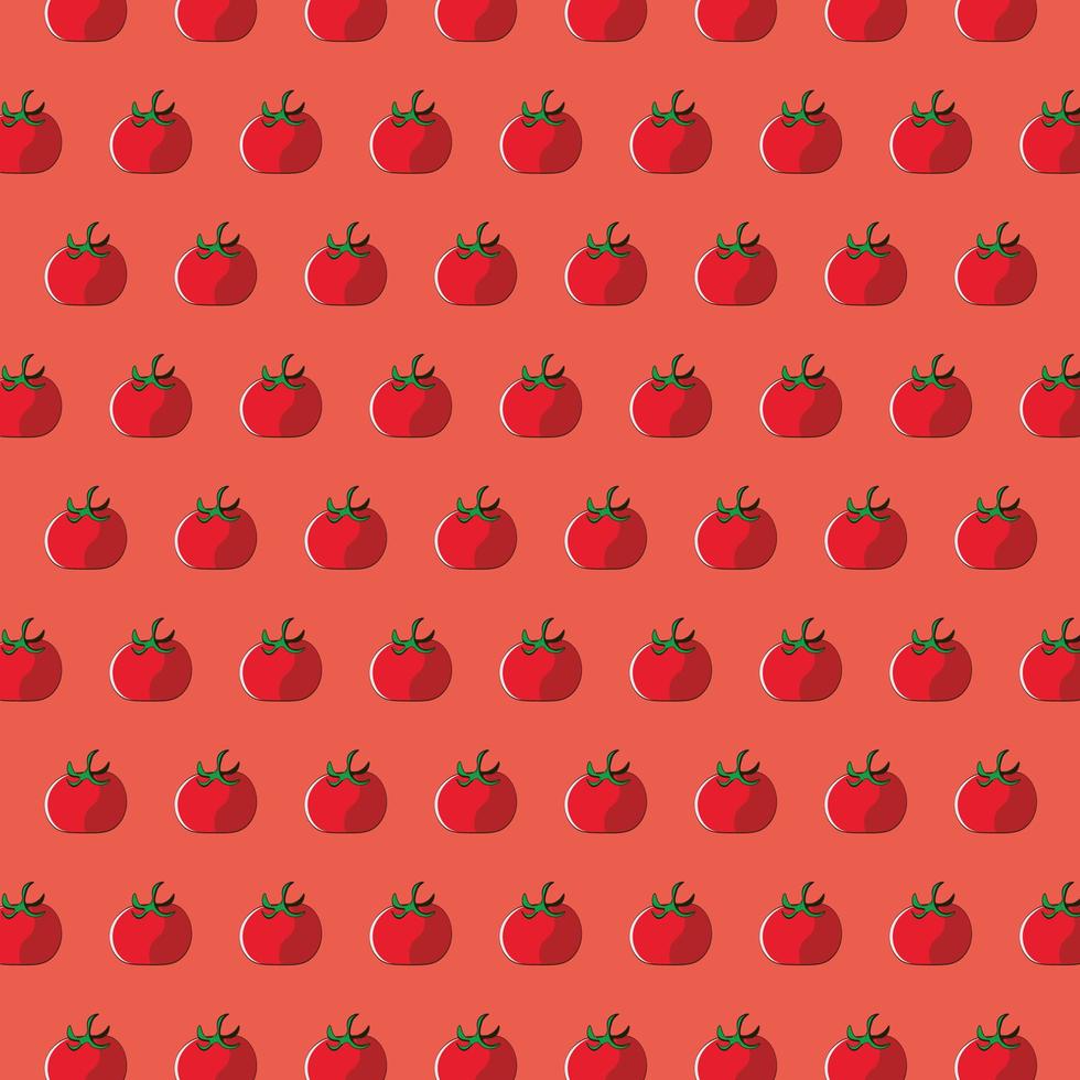 Red Tomato Pattern vector