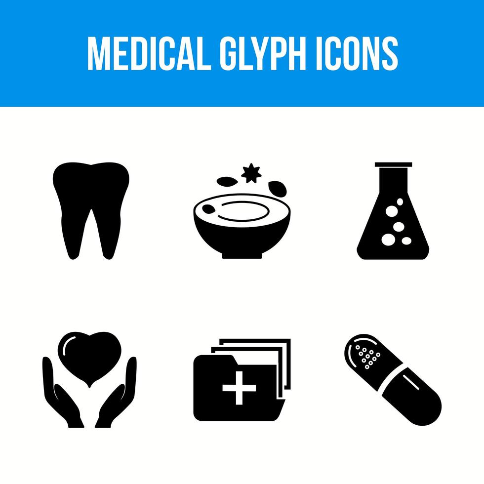 Beautiful 6 icons pack of Medical vector icons