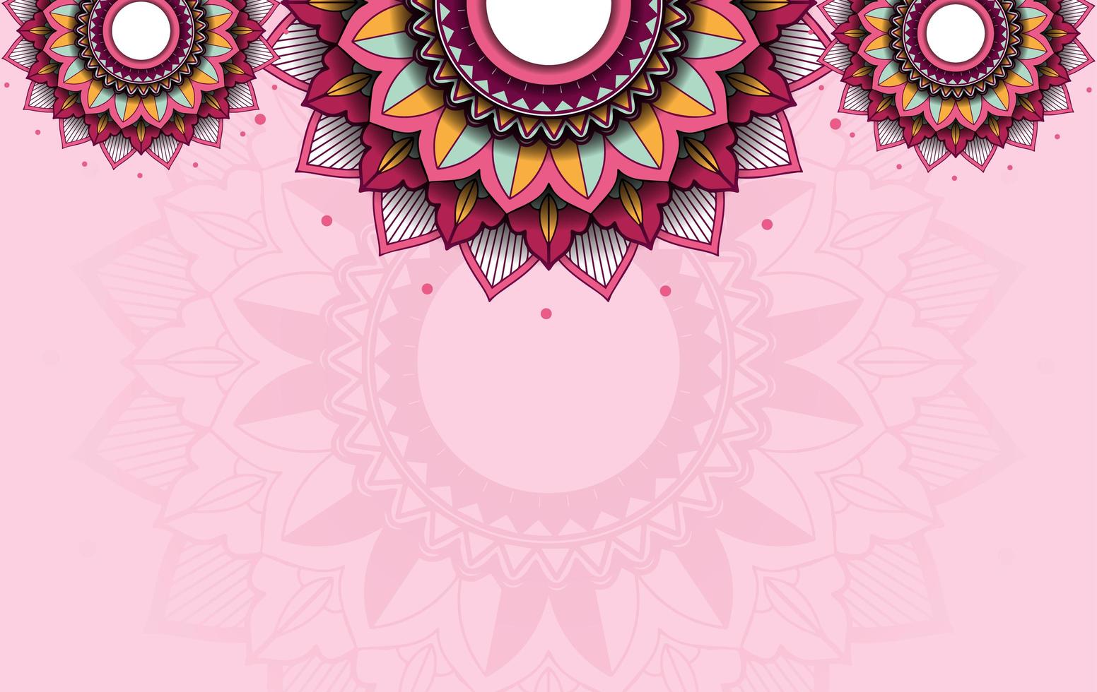 plantilla de fondo con patrón de mandala vector