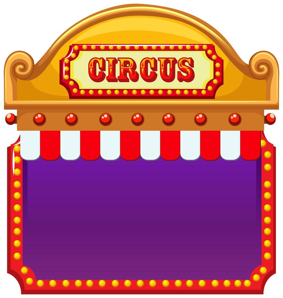 Blank circus sign template vector