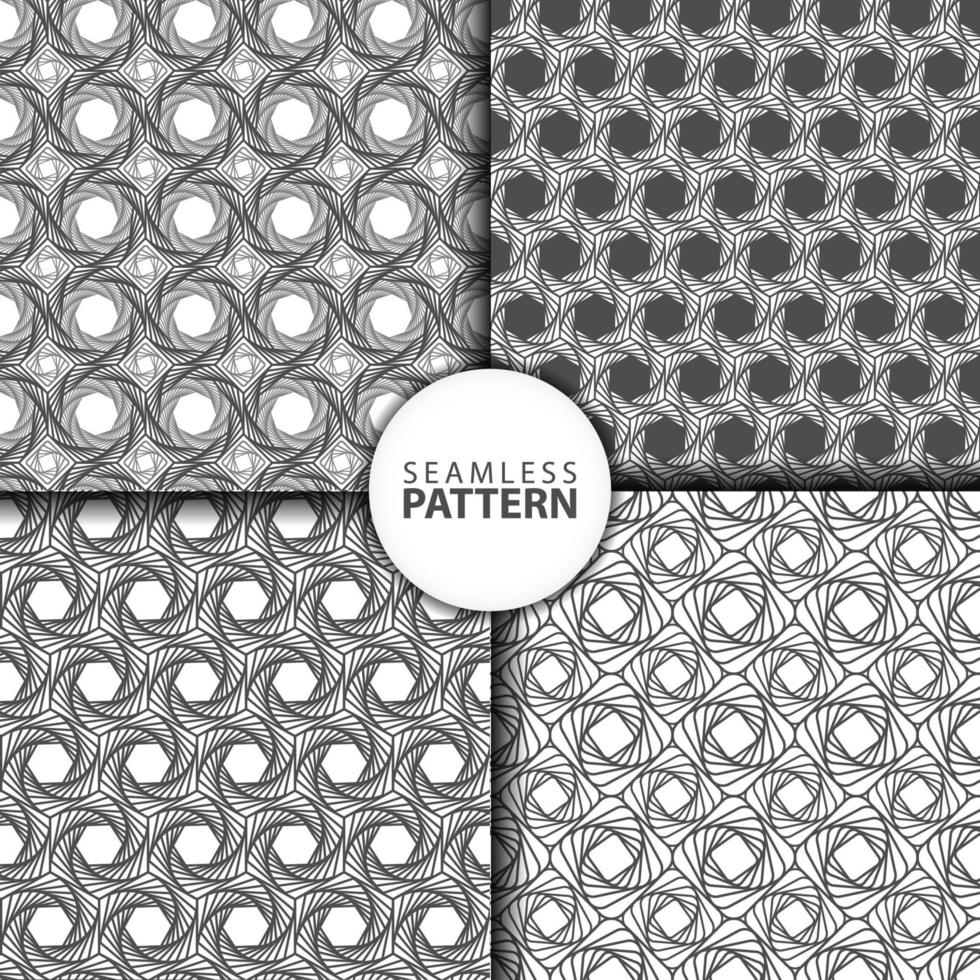 4 Collection of seamless pattern abstract backgrounds vector