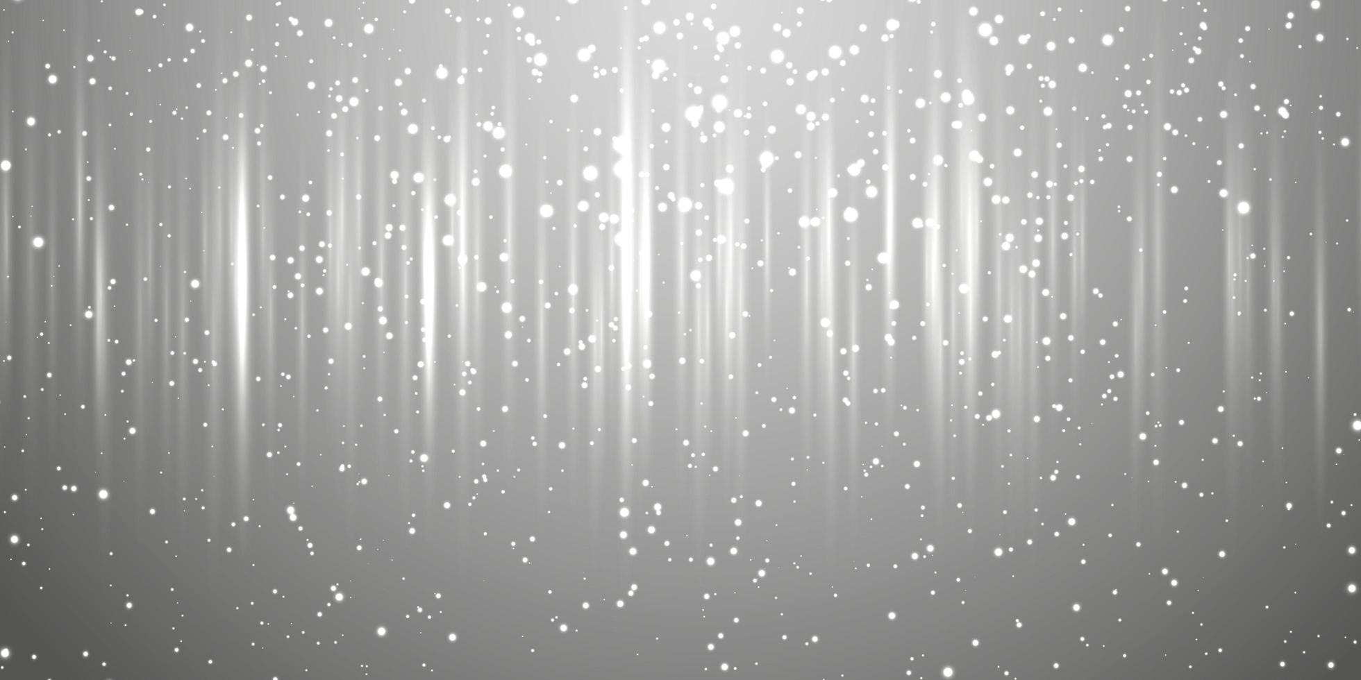 Abstract banner with silver sparkles vector