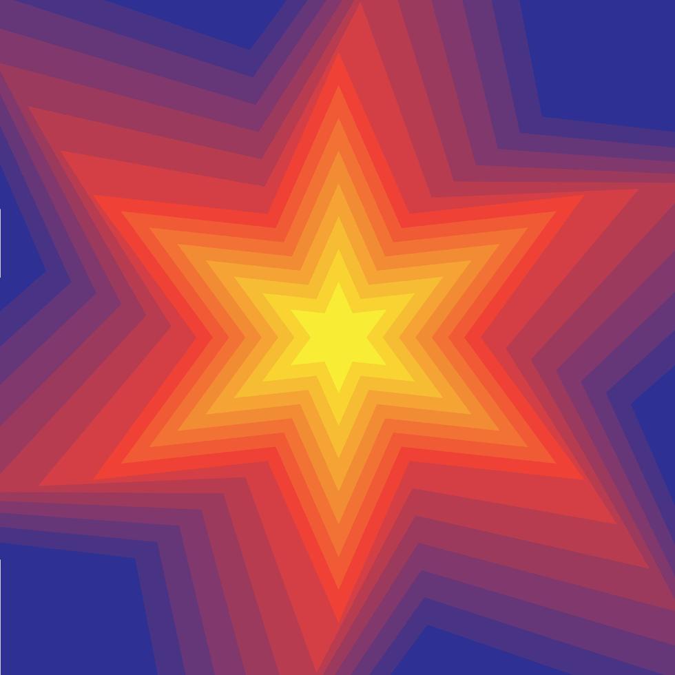 Abstract colorful star design vector