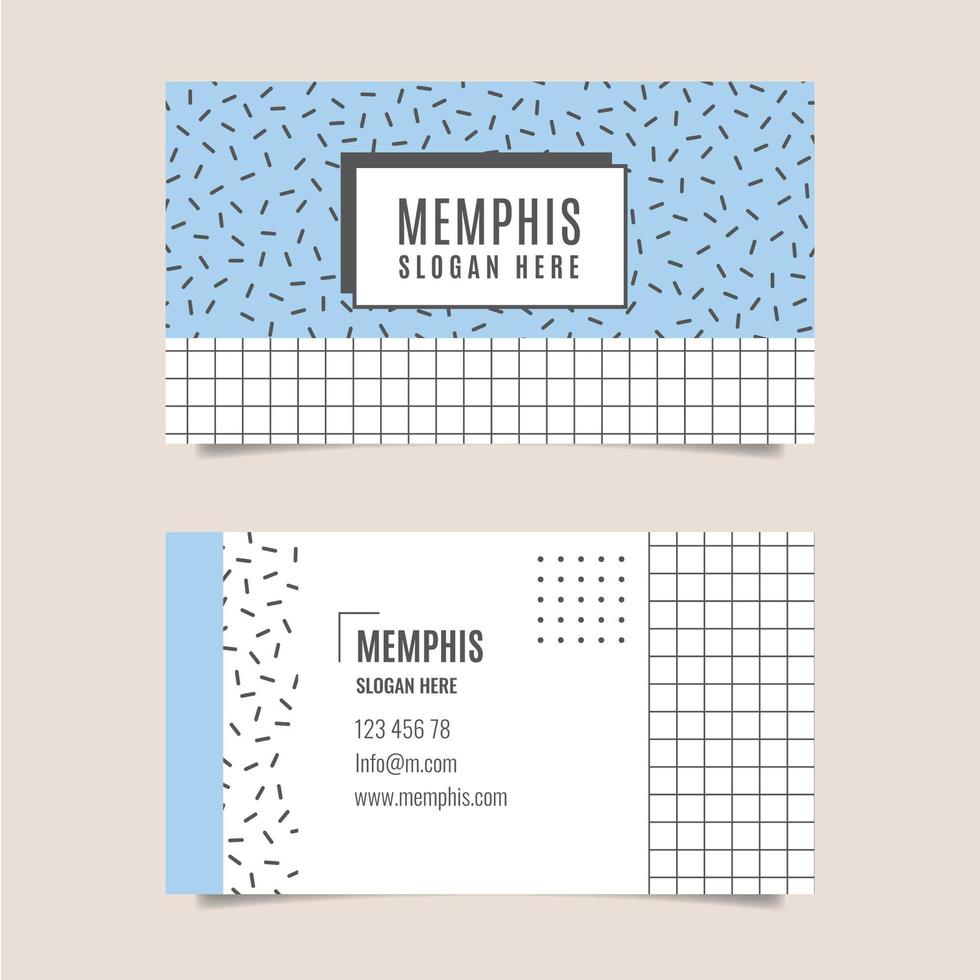 Original business card with lines and squares vector