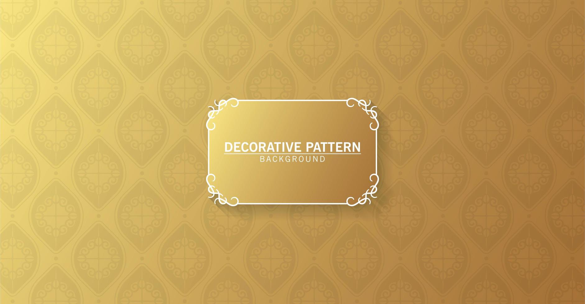 Gold luxury abstract pattern and frame vector